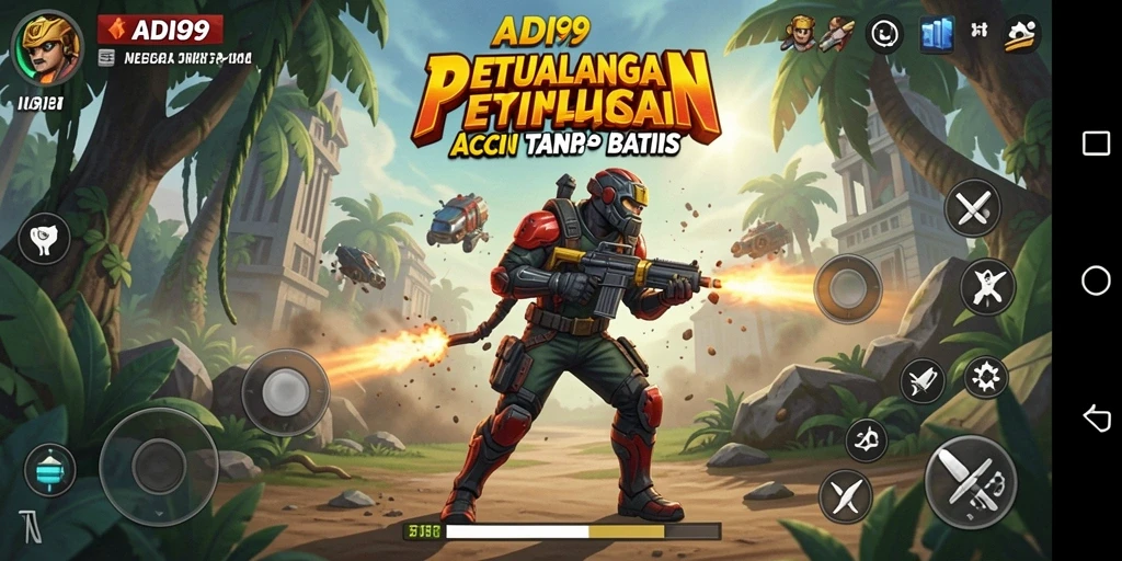Tampilan gameplay ADI99 yang mendebarkan dan penuh aksi.