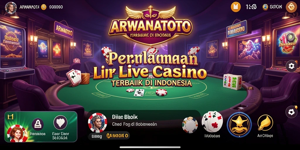 Tampilan menarik dari gameplay Live Casino ARWANATOTO.
