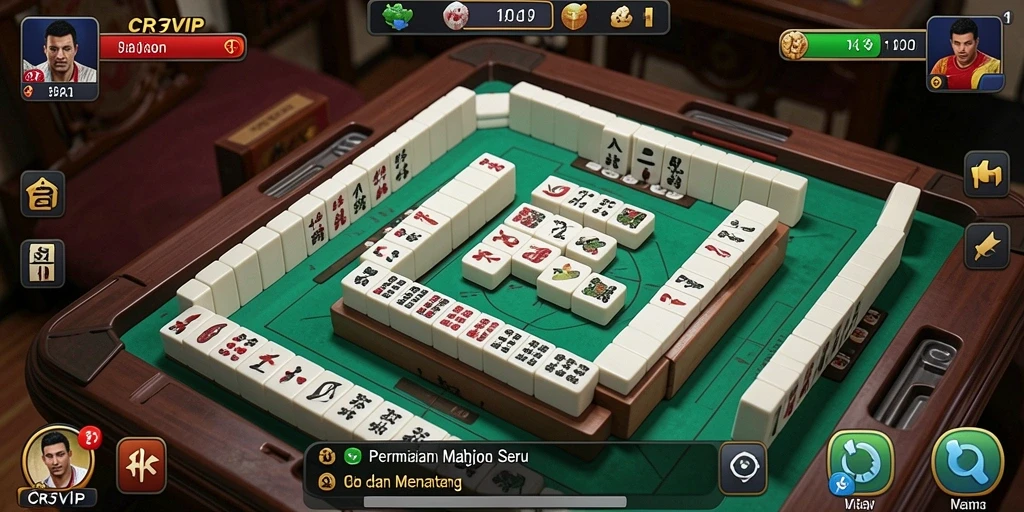 Tangkapan layar utama CR7VIP menampilkan antarmuka permainan Mahjong yang menarik.