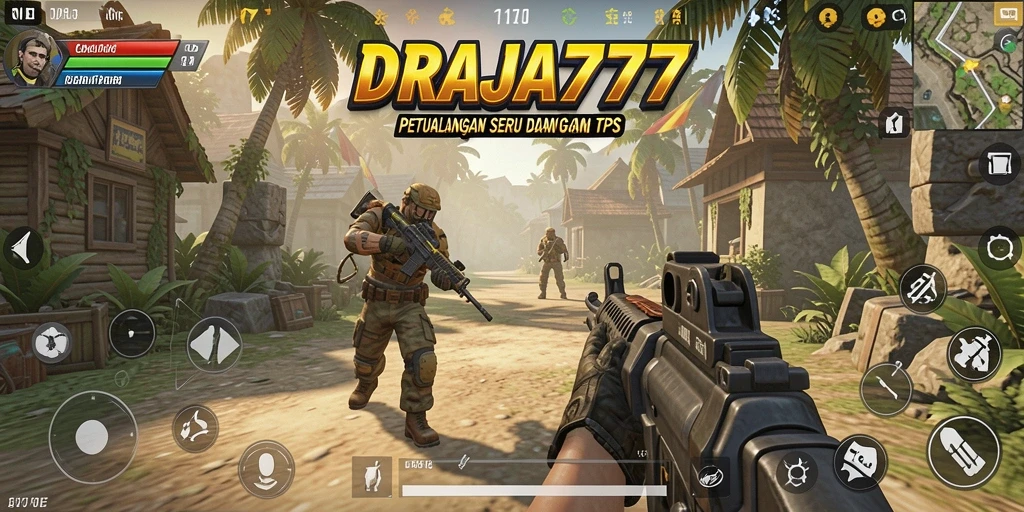 Tangkapan layar DRAJA777 menampilkan aksi menegangkan dalam gameplay TPS.