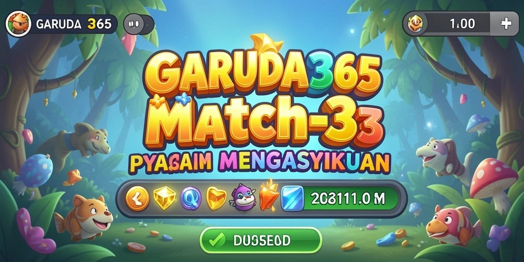 Tampilan permainan GARUDA365 yang menarik saat mencocokkan permata.