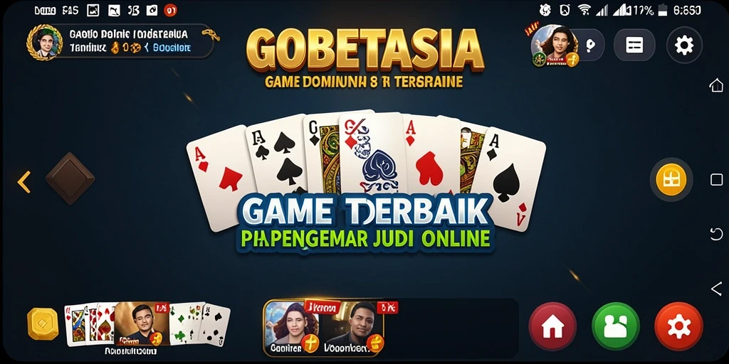 Screenshot GOBETASIA menampilkan pemain yang bersaing dalam permainan Domino.