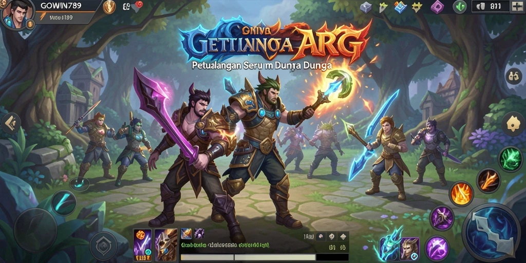 Screenshot epic dari gameplay seru GOWIN789 dalam petualangan ARPG.