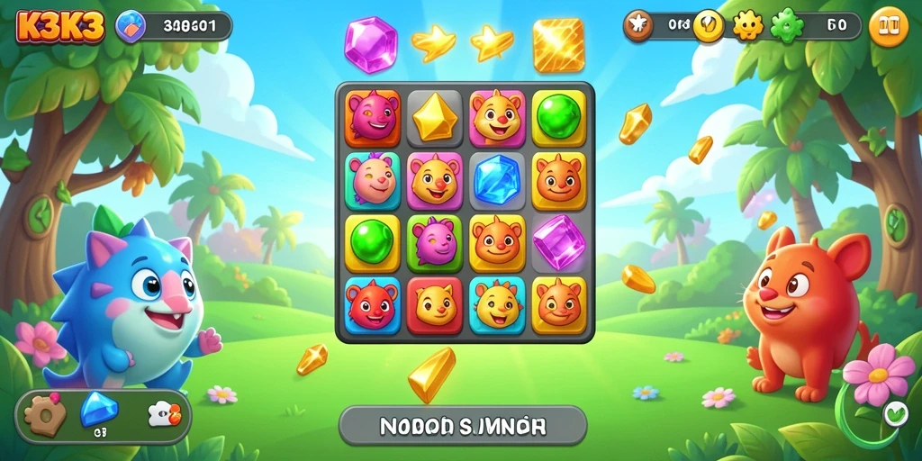 Screenshot gameplay K3K3 dengan level menantang.