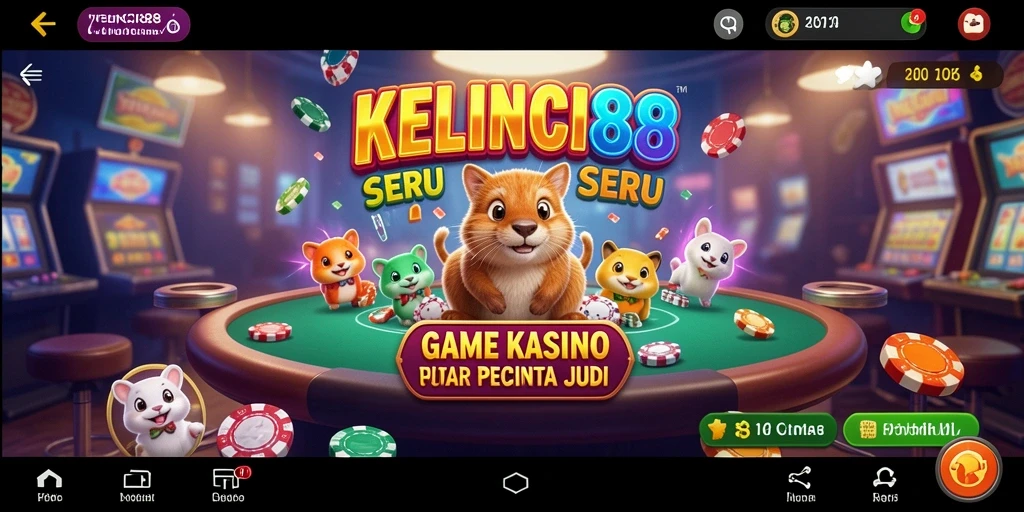 Tampilan menarik dari gameplay KELINCI88 yang menampilkan suasana Kasino.