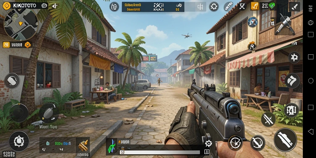 Tampilan gameplay yang intens dan menegangkan di KIKOTOTO.