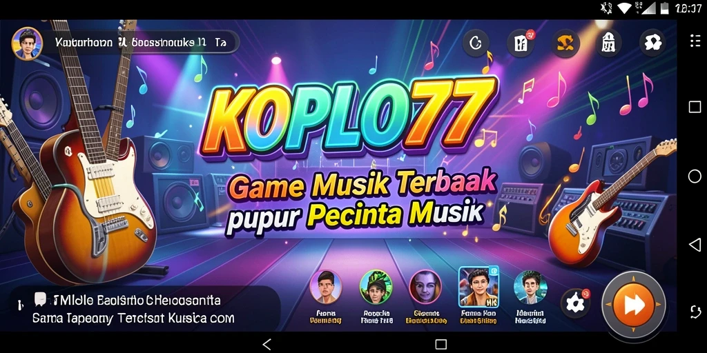 Screenshot KOPLO77 menampilkan gameplay seru sambil mendengarkan musik.
