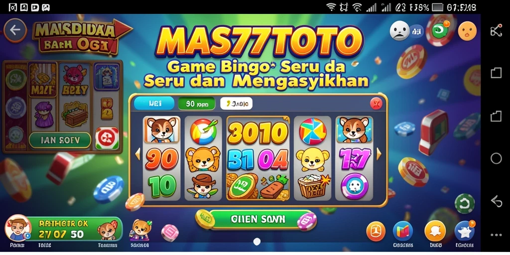 Tampilan gameplay seru di MAS77TOTO dengan keseruan Bingo.