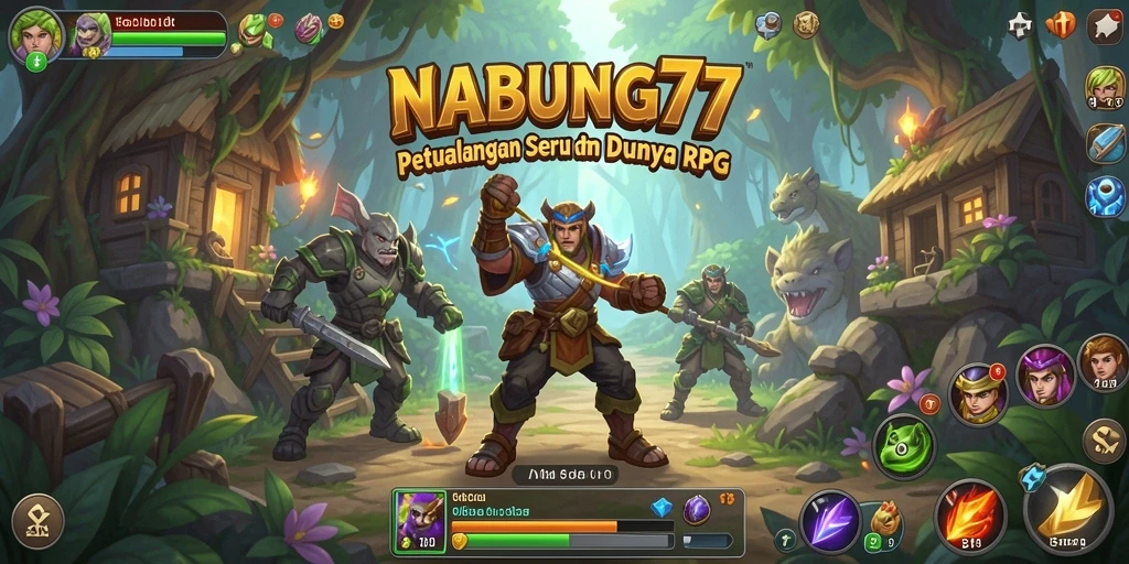 Tampilan gameplay NABUNG77 yang menarik dan menantang dalam petualangan RPG.