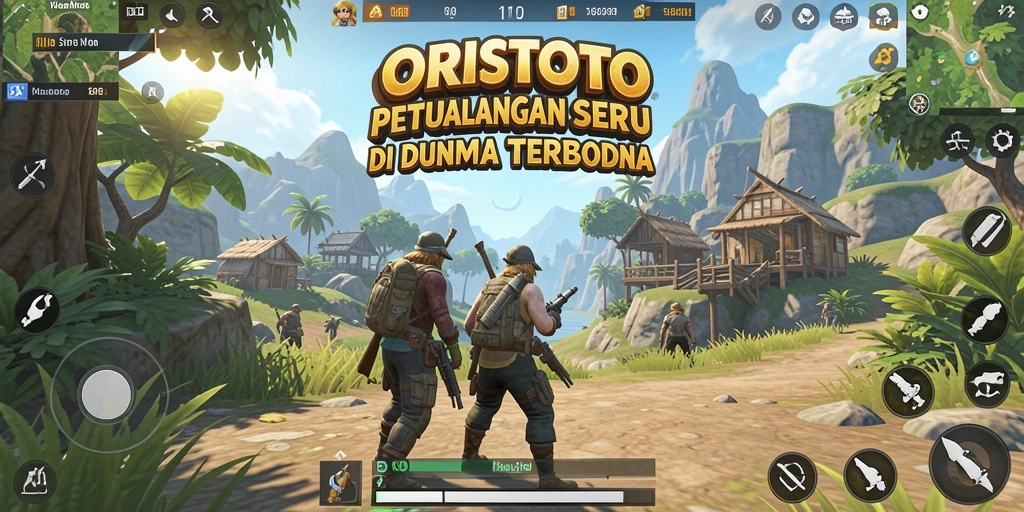 Tampilan gameplay ORISTOTO yang menakjubkan di dunia terbuka.