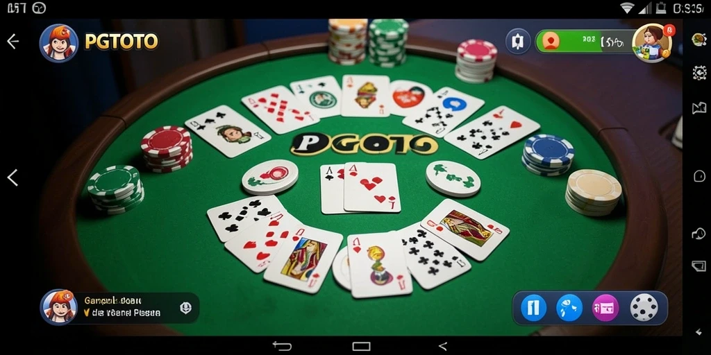 Tampilan gameplay Gaple yang seru dan interaktif di PGTOTO.