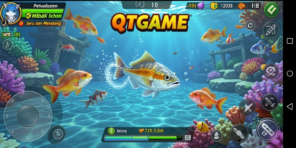 Tampilan gameplay Tembak Ikan yang seru dan interaktif.