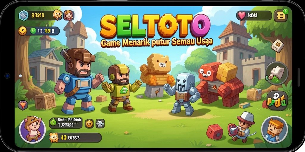 Screenshot gameplay SELTOTO dengan tampilan puzzle yang menarik.