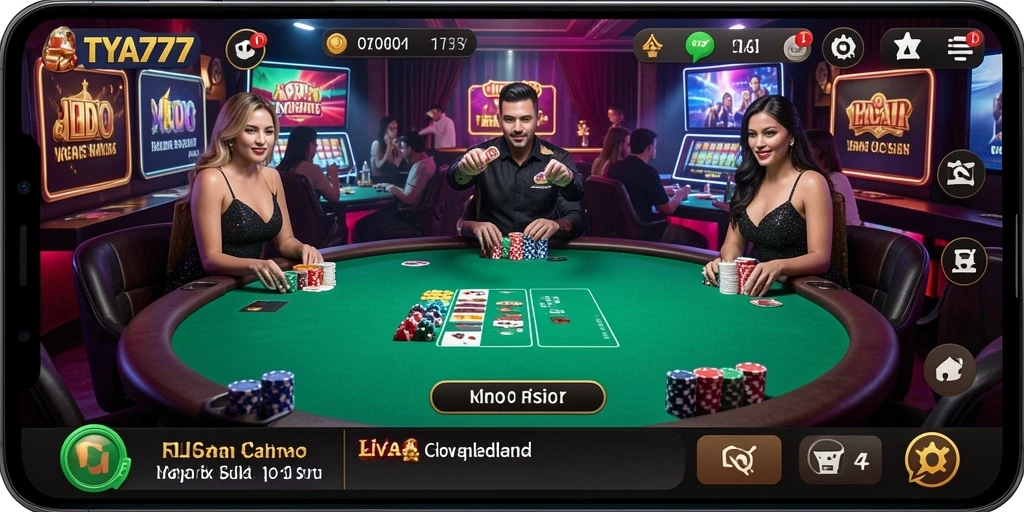 Tampilan menarik gameplay Live Casino di TYA777.